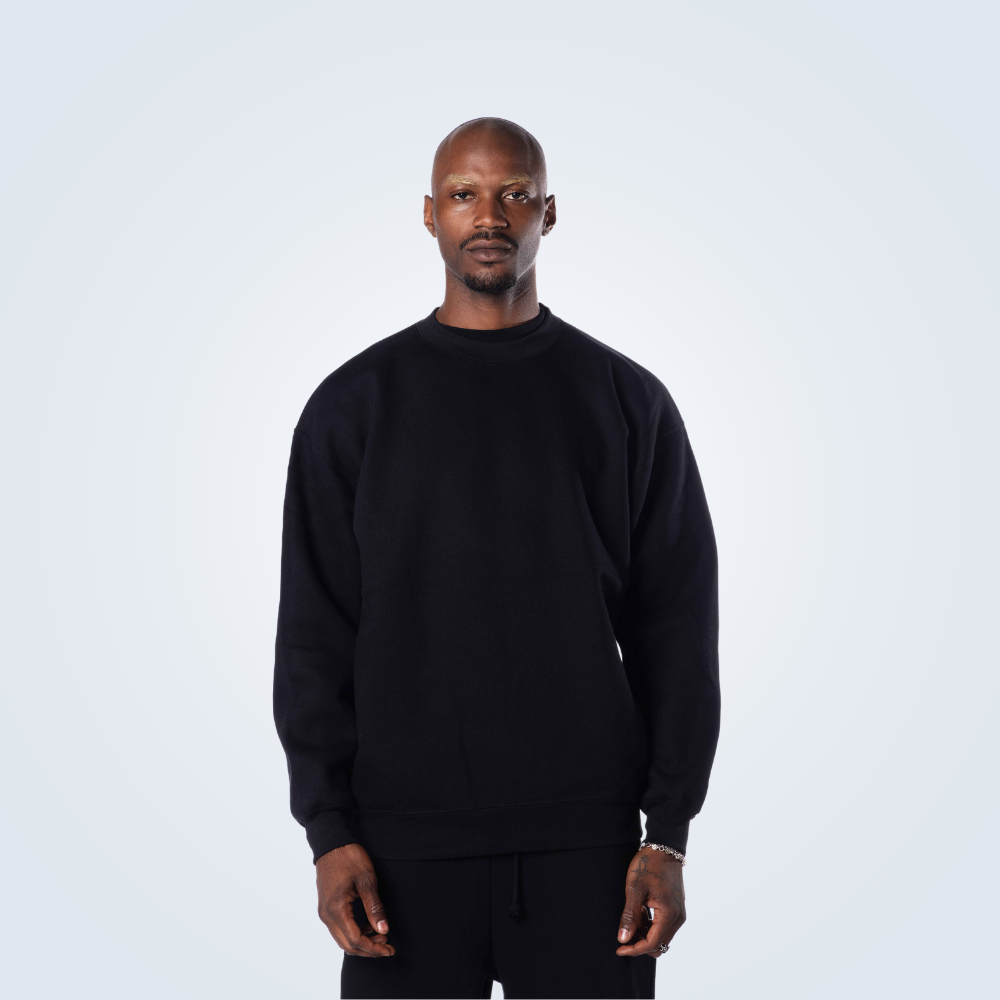 SSW Blanks - Black Crewneck Sweatshirt "Keys" (Heavy Weight)